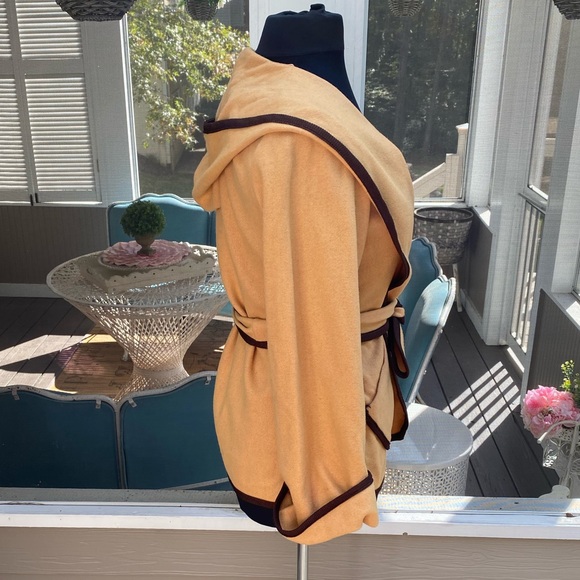 Vintage 70s Hooded Belted Cape Coat Jacket - Picture 2 of 13